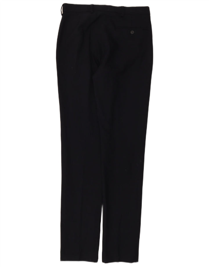 Pantaloni da abito slim da uomo Marks & Spencer W30 L33 in lana blu navy