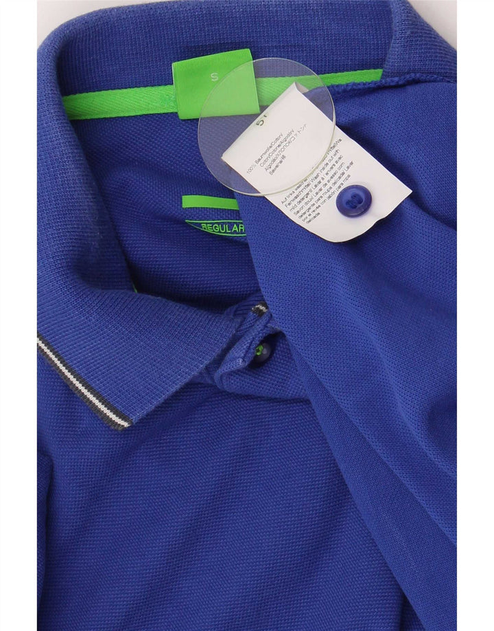 Polo Hugo Boss da uomo vestibilità regolare piccola in cotone blu