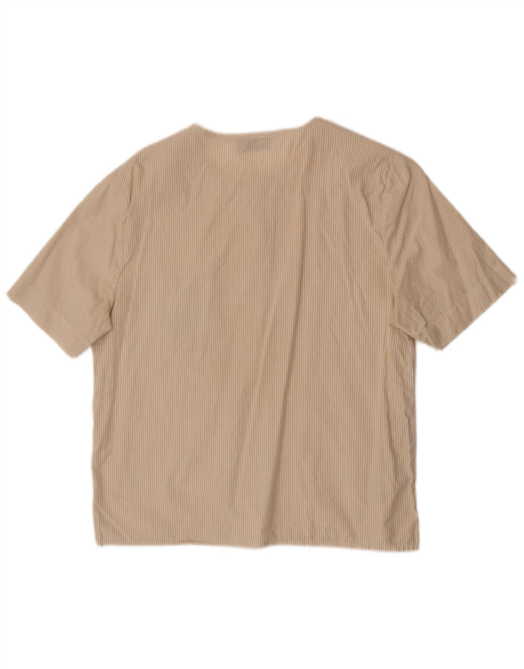 Camicetta a maniche corte da donna Maurice Abot UK 14 Gessato beige medio