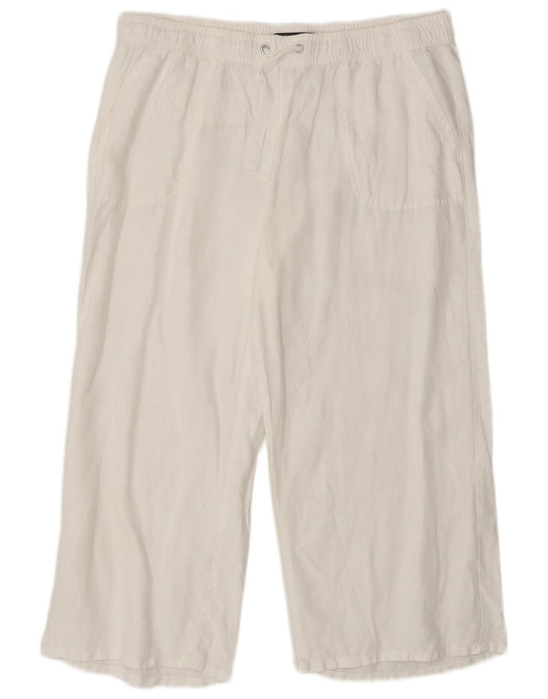 Pantaloni corti da donna Marks & Spencer UK 14 Large W30 L28 Bianco