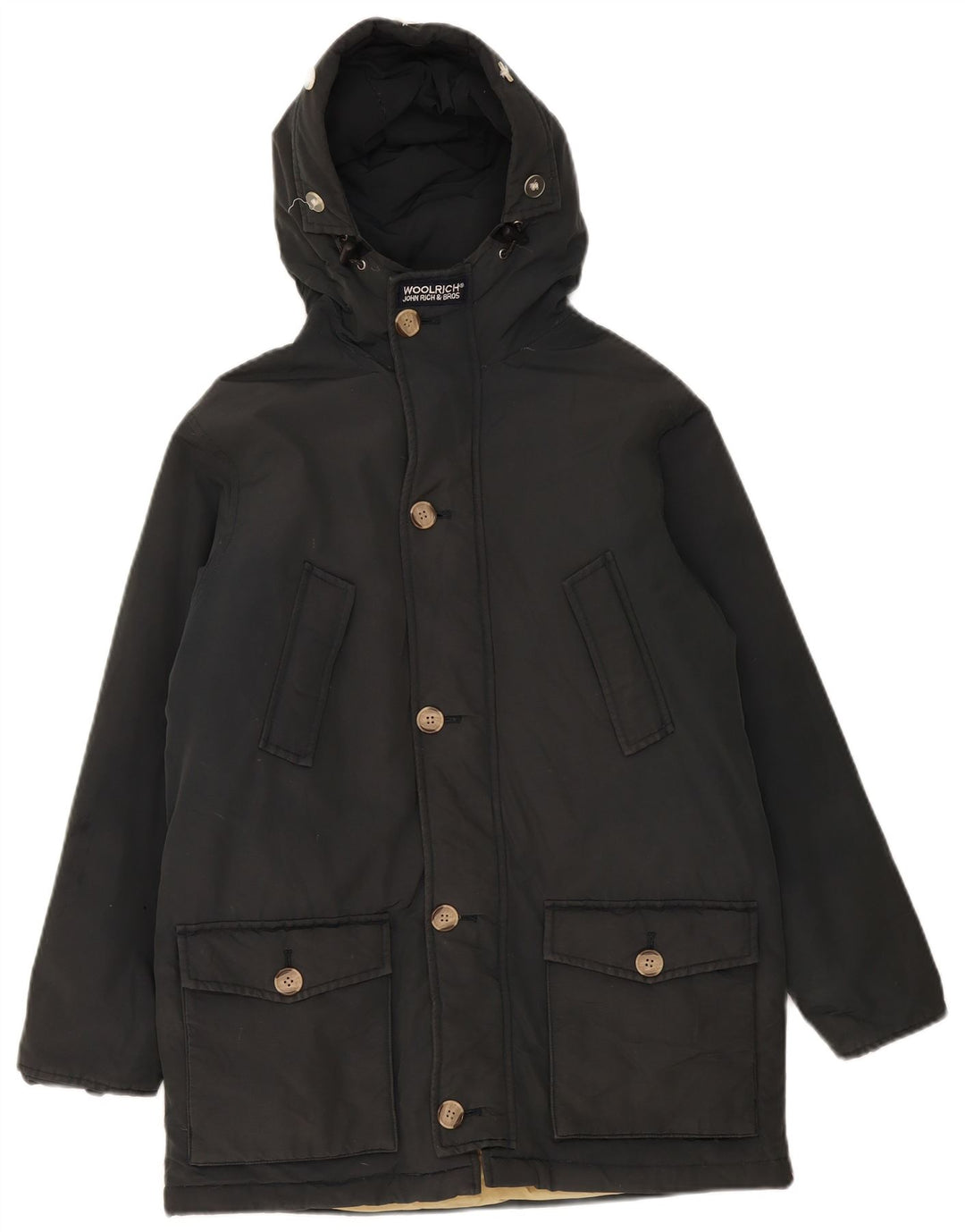 Parka imbottito con cappuccio per ragazzi Woolrich 11-12 anni nero