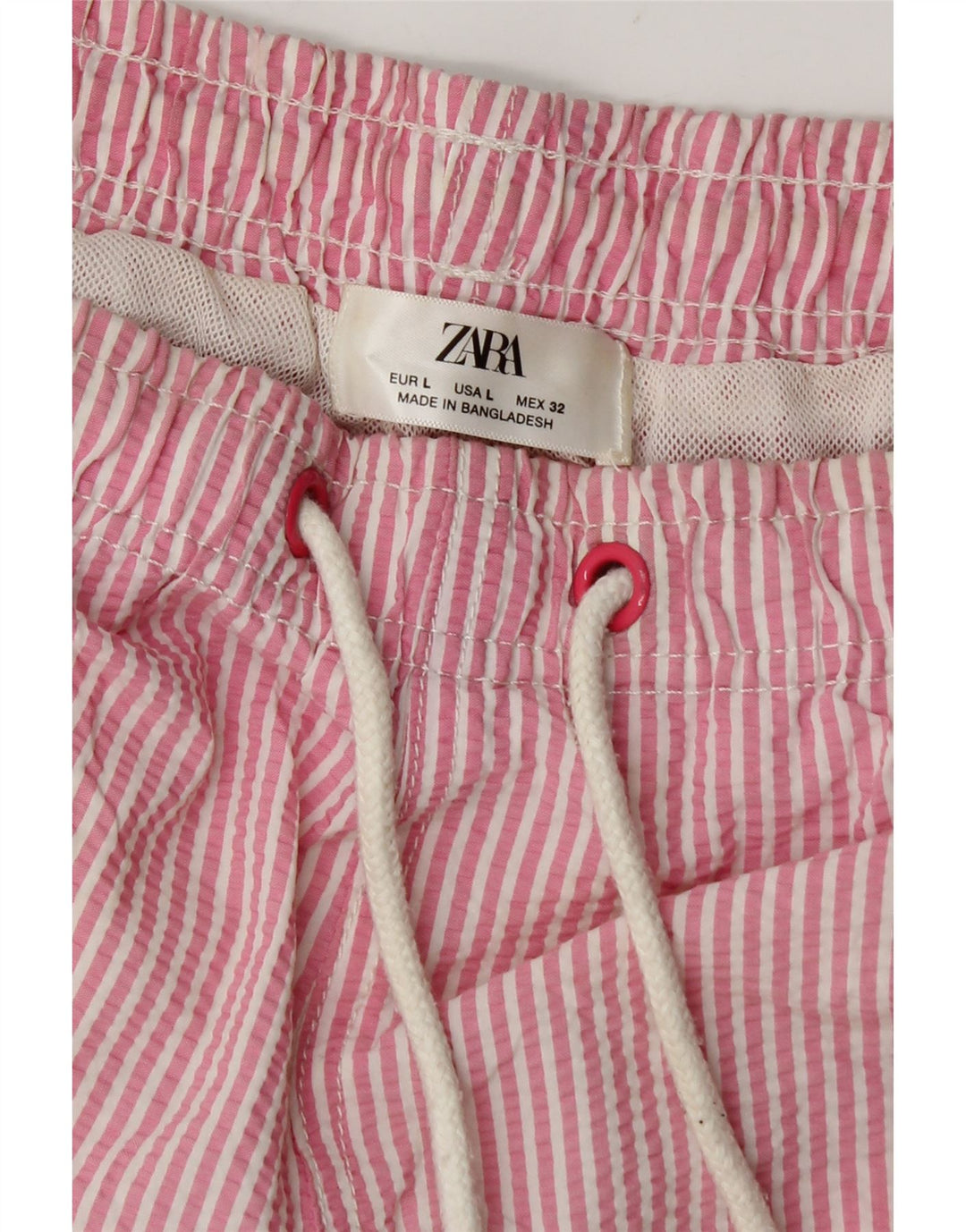 Pantaloncini da bagno da uomo Zara grandi W34 a righe rosa