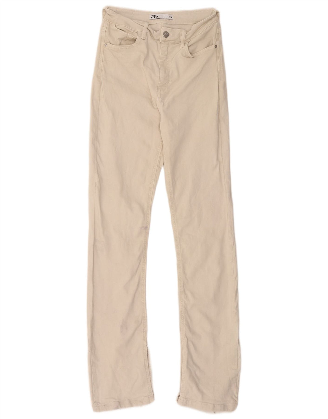 Jeans dritti da donna Zara EU 36 XS W26 L32 Beige
