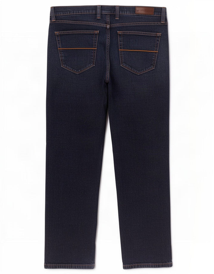 Jeans dritti da uomo Marks & Spencer W36 L31 cotone blu navy