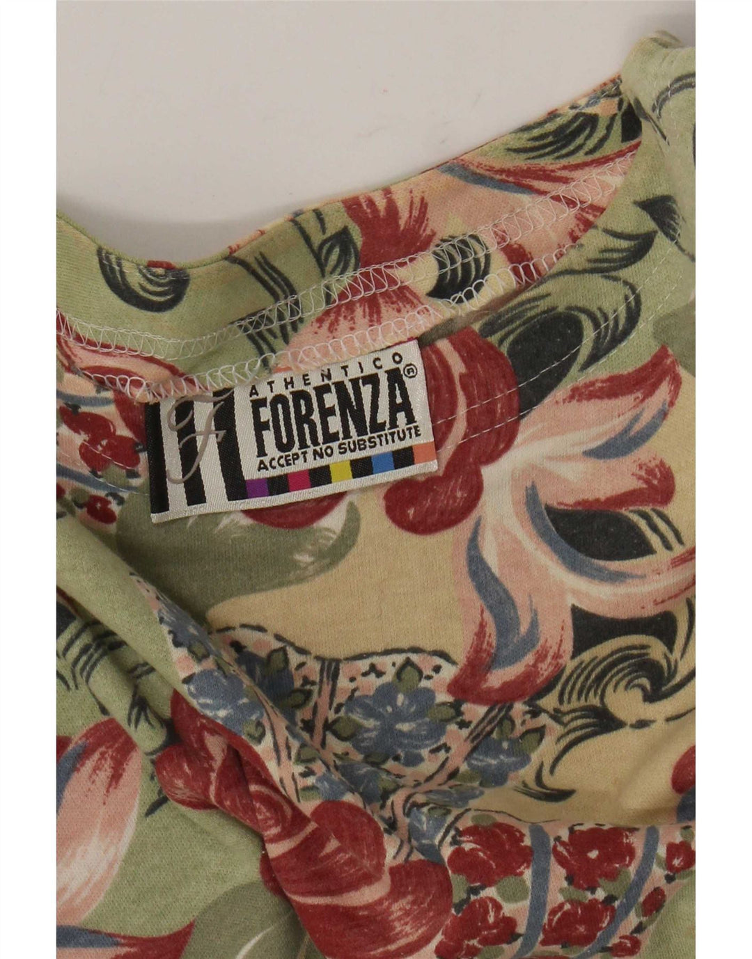 Top Forenza da donna a maniche lunghe UK 16 grande verde floreale