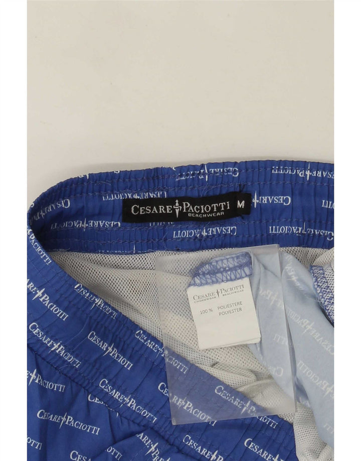 Pantaloncini da bagno grafici da uomo Cesare Paciotti in poliestere blu medio
