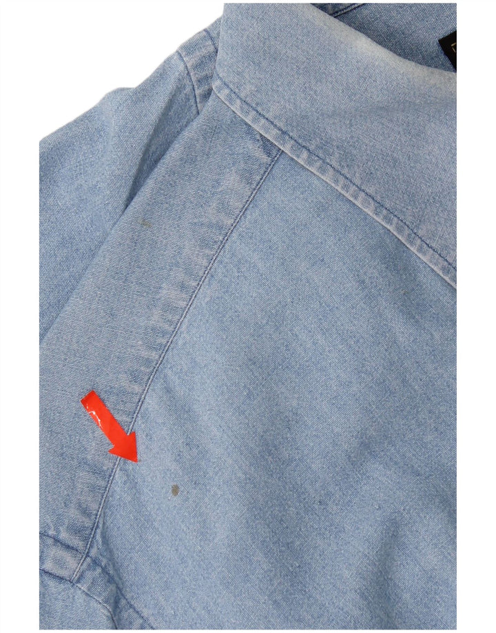 Camicia Jeans Uomo Fay Large Blu Cotone