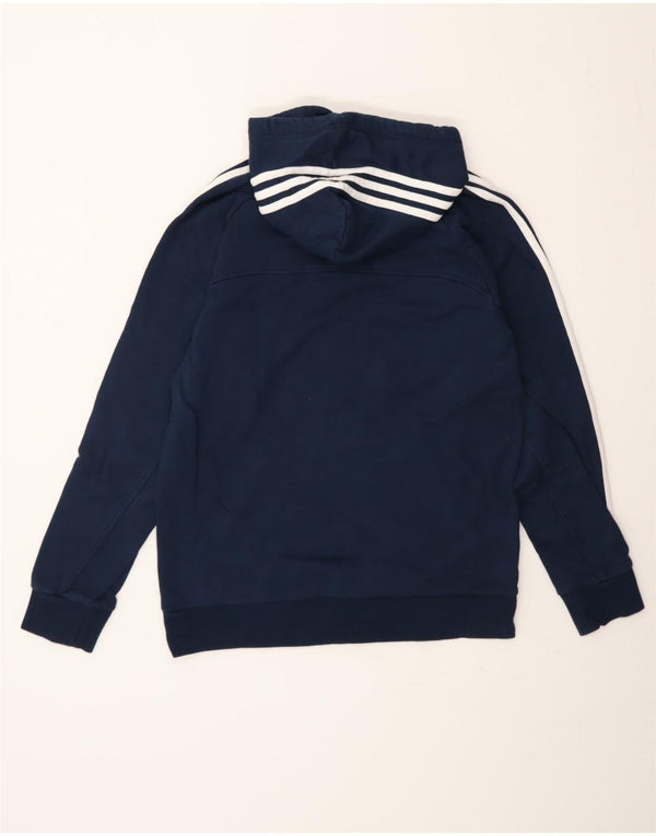 Maglione con cappuccio da uomo ADIDAS medio in cotone blu navy
