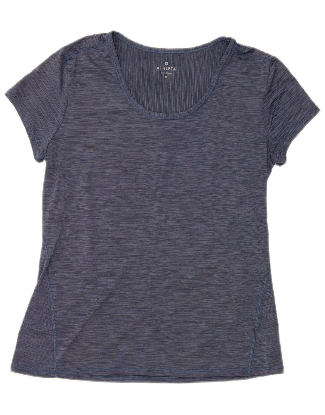T-shirt da donna ATHLETA Top UK 12 Poliestere screziato medio blu navy