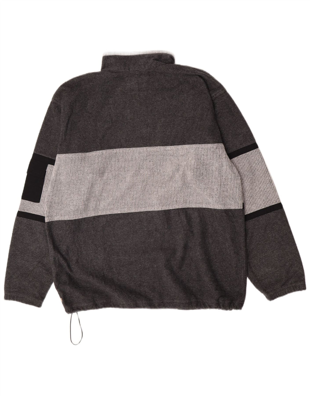 Maglione in pile da uomo con collo con zip MC Kee XL poliestere color block grigio