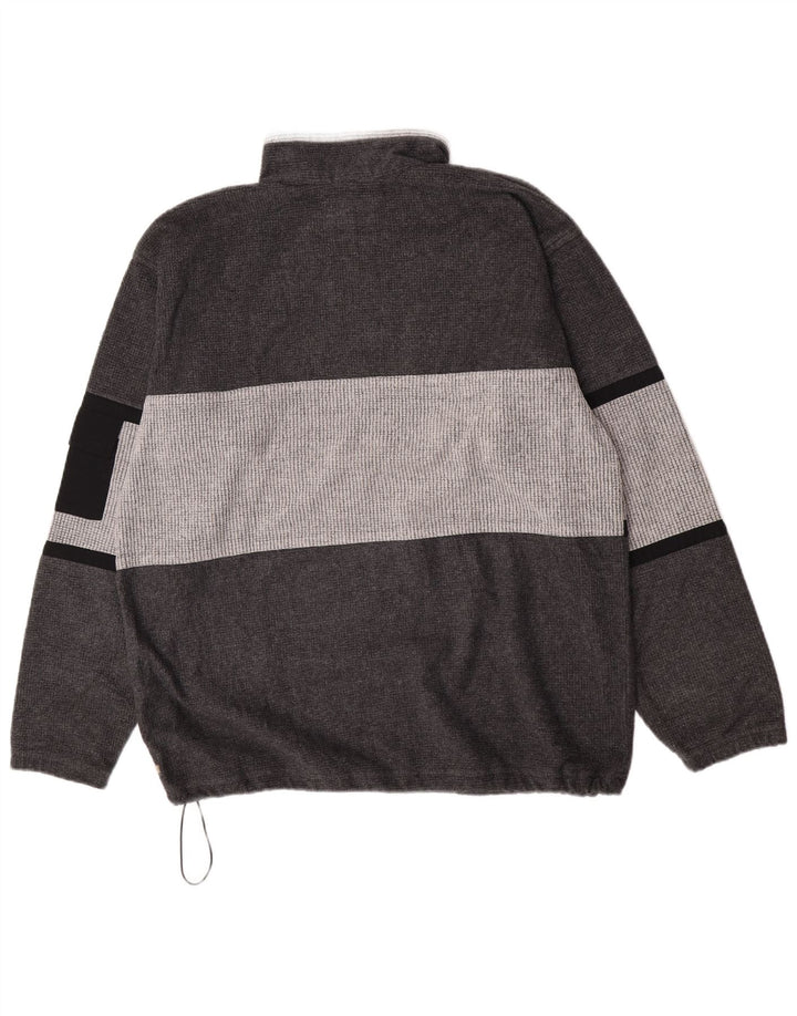 Maglione in pile da uomo con collo con zip MC Kee XL poliestere color block grigio