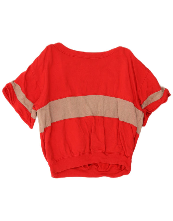 Felpa corta da donna L'Uomo UK 16 Large Red Colourblock