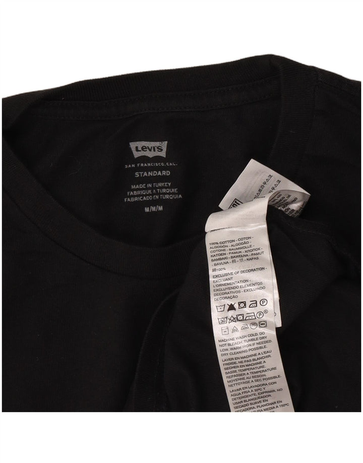 Levi's Uomo Standard Top Manica Lunga Cotone Nero Medio