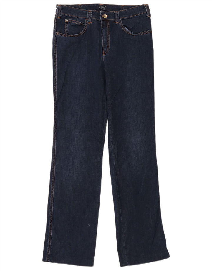Jeans dritti da donna Armani W31 L32 cotone blu navy