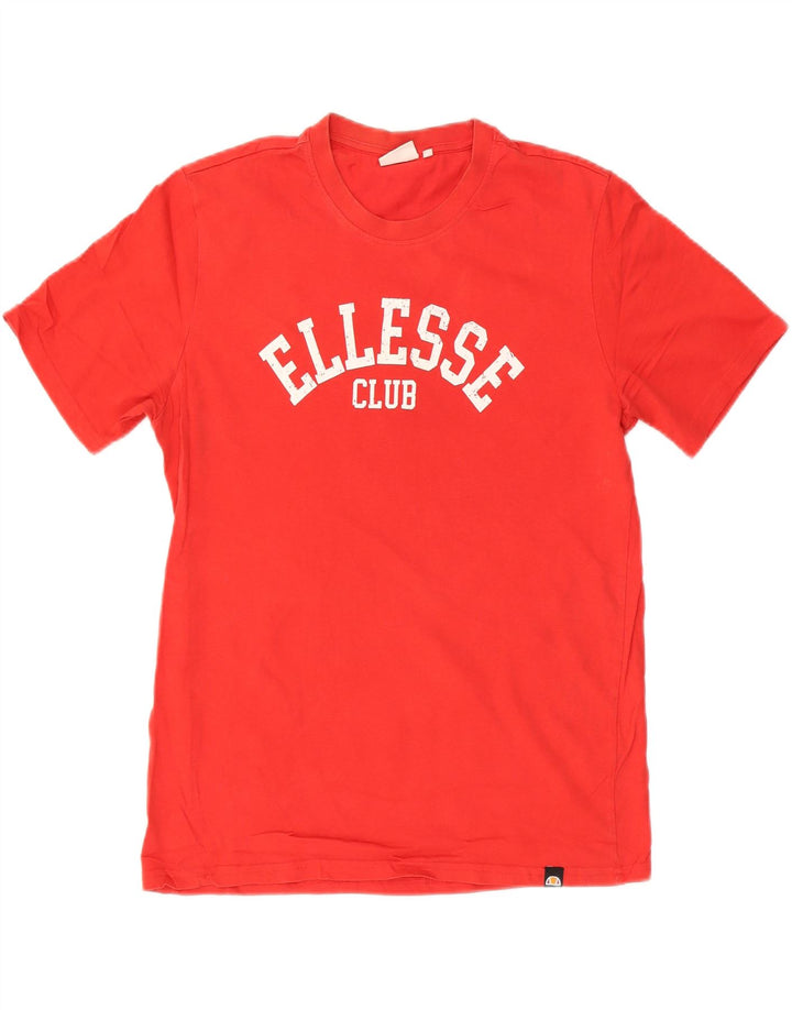 ELLESSE T-shirt grafica da uomo Top rosso medio in cotone