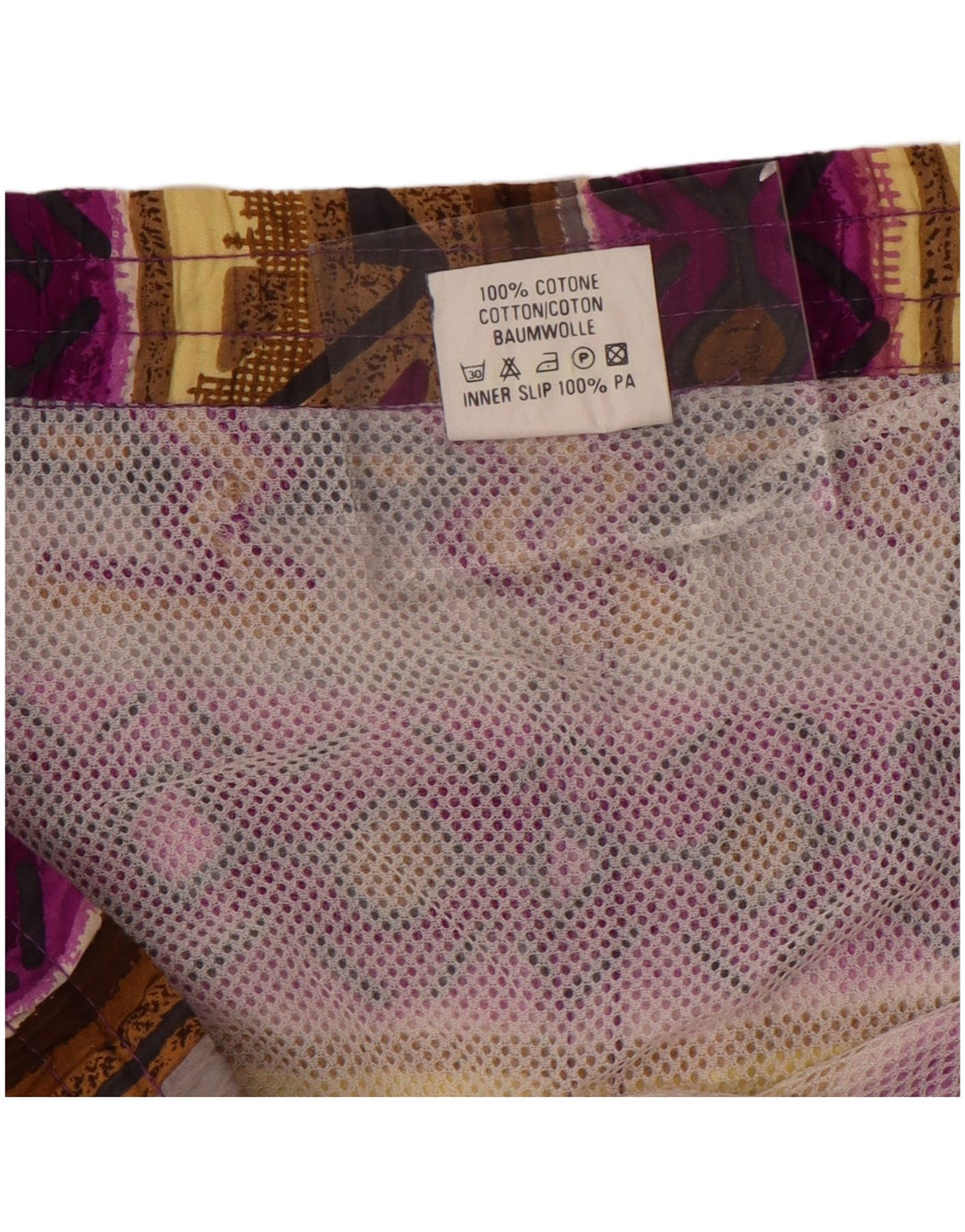 Pantaloncini da bagno da uomo Santostefano grandi in cotone Fair Isle multicolore