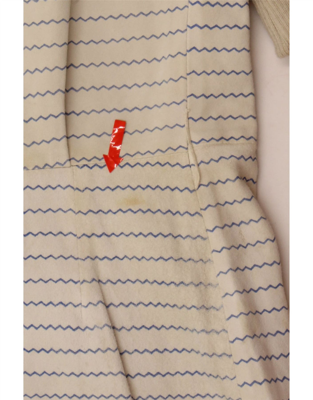 VINTAGE Womens Jumper Dress UK 12 Medium Beige Striped Vintage Vintage and Second-Hand Vintage from Messina Hembry 