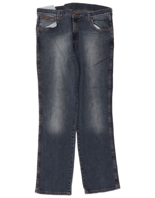 Wrangler Womens Texas Straight Jeans W38 L32 Blue Cotton