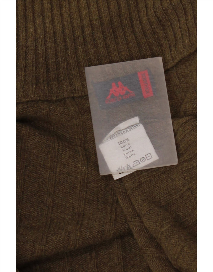 Maglione cardigan da uomo Kappa 2XL lana kaki