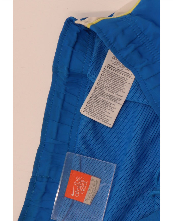 Pantaloncini da bagno Nike da uomo in poliestere color block blu medio