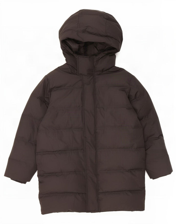 Cappotto imbottito con cappuccio per ragazze Zara 9-10 anni in poliestere nero