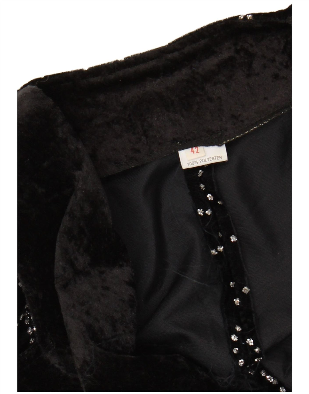 Giacca blazer da donna con motivo astratto VINTAGE IT 42 medio nero