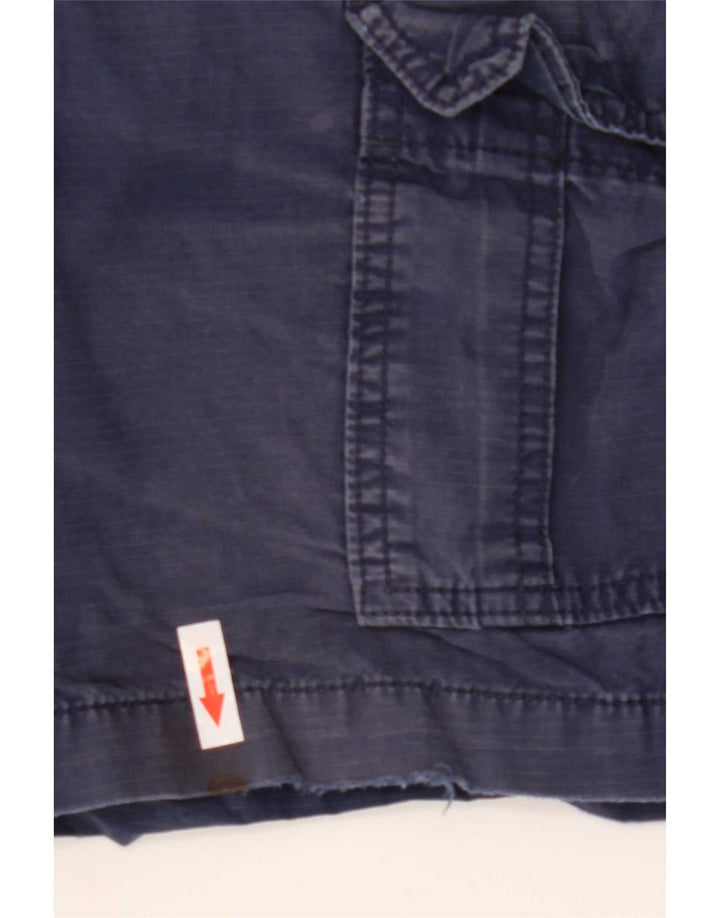 Pantaloncini cargo da uomo Gap W28 cotone a righe blu navy medio