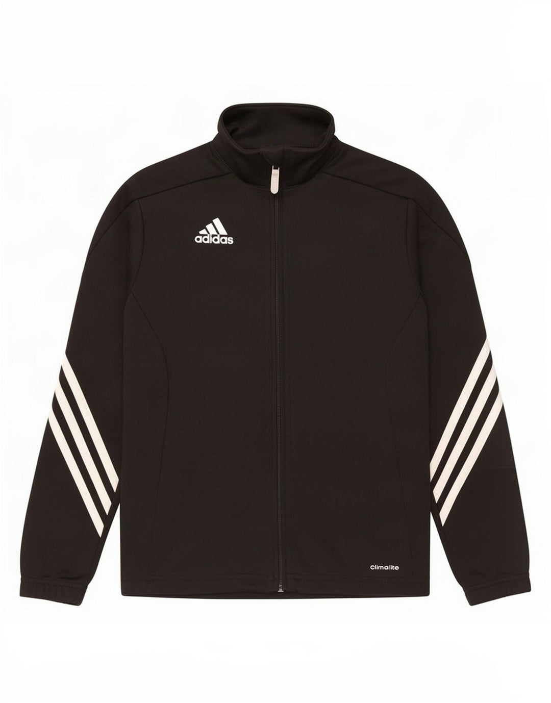 Giacca superiore della tuta Adidas Climalite da ragazzo 9-10 anni in poliestere nero