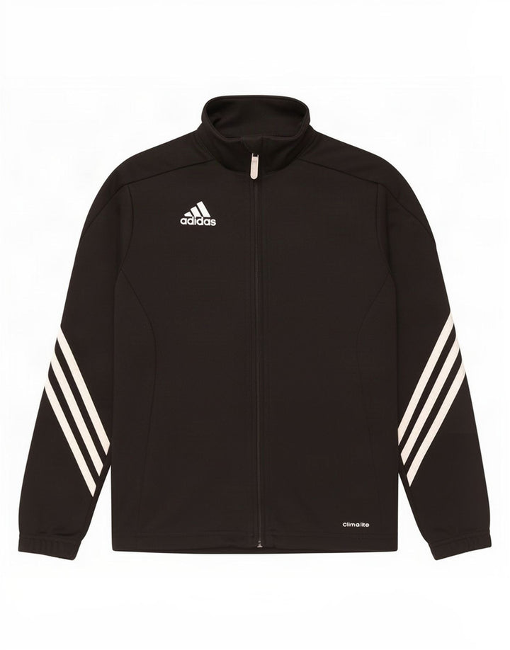 Giacca superiore della tuta Adidas Climalite da ragazzo 9-10 anni in poliestere nero