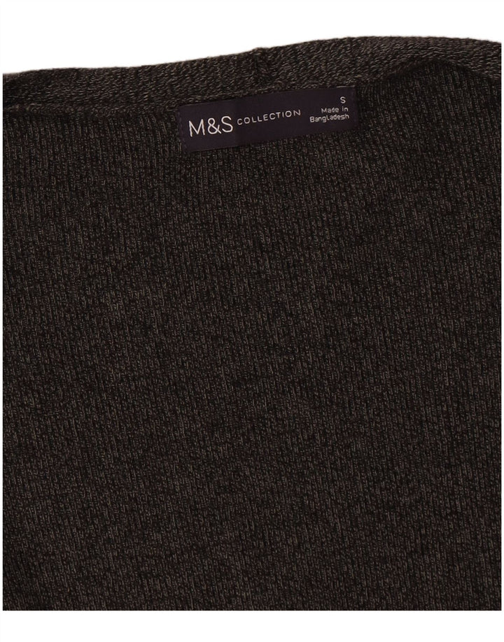 Maglione cardigan aperto oversize da donna Marks & Spencer UK 10 piccolo grigio