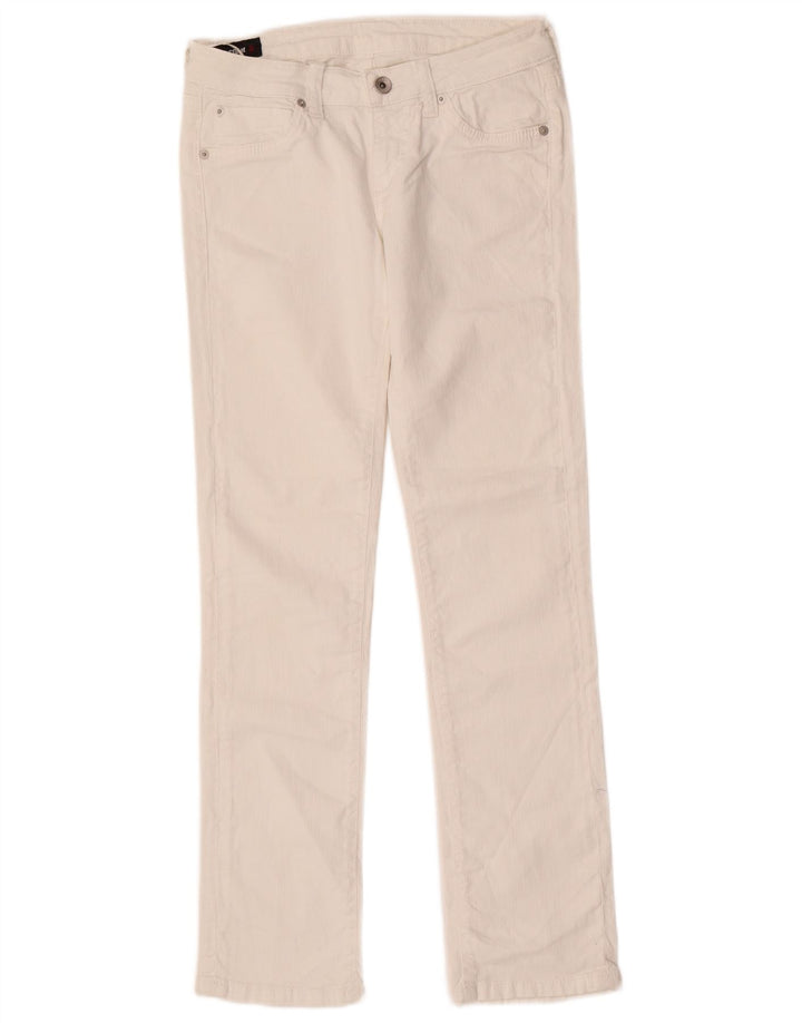 Jeans slim da donna uniformi W27 L29 cotone bianco