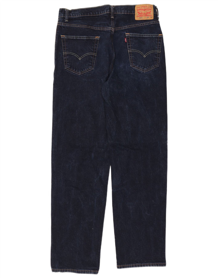 Jeans dritti Levi's da uomo 550 vestibilità rilassata W36 L34 cotone blu navy