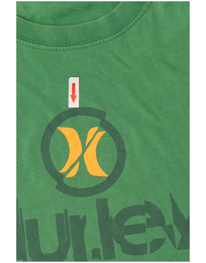 T-shirt grafica da uomo Hurley Top in cotone verde medio