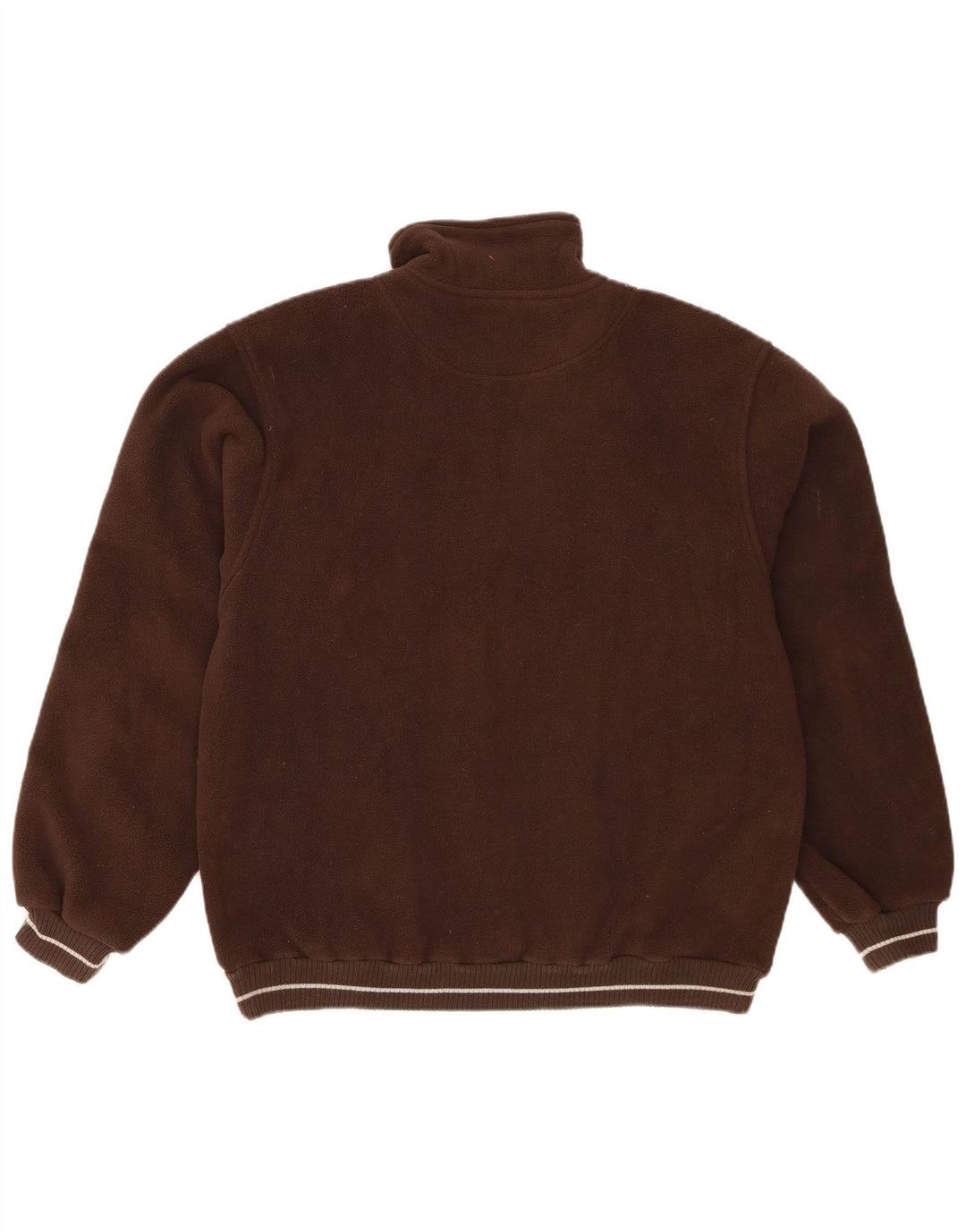 Maglione in pile da uomo Lotto con zip e collo in poliestere marrone medio