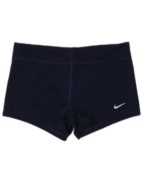 Pantaloncini sportivi NIKE da donna Dri Fit UK 12 medio blu navy poliestere