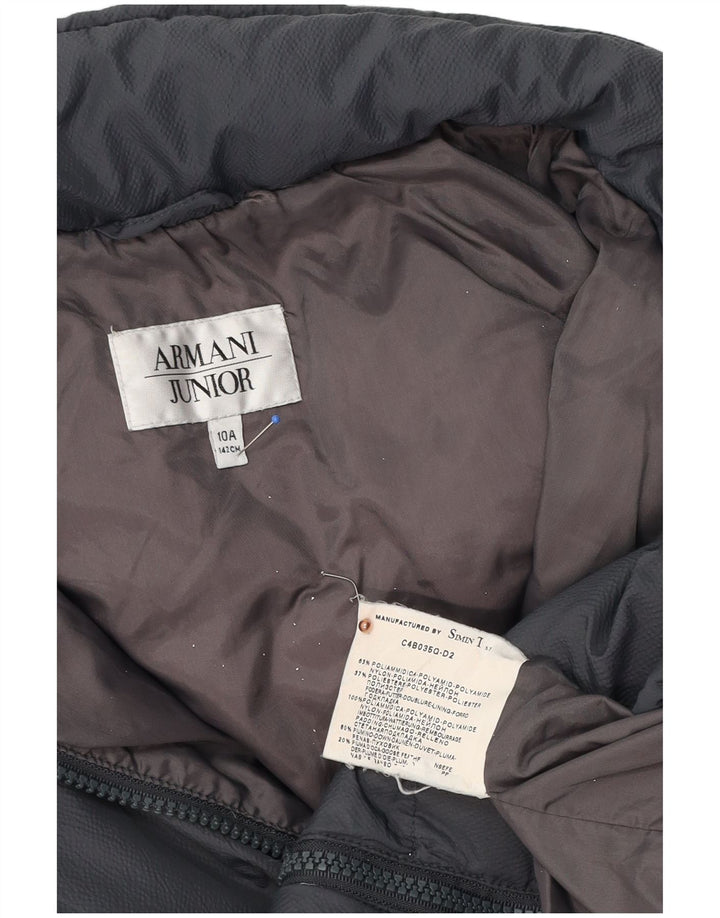 Piumino con cappuccio Armani Junior Bambino 9-10 anni Nero in poliammide