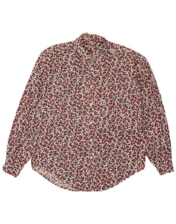Camicia vintage da uomo taglia unica floreale multicolore