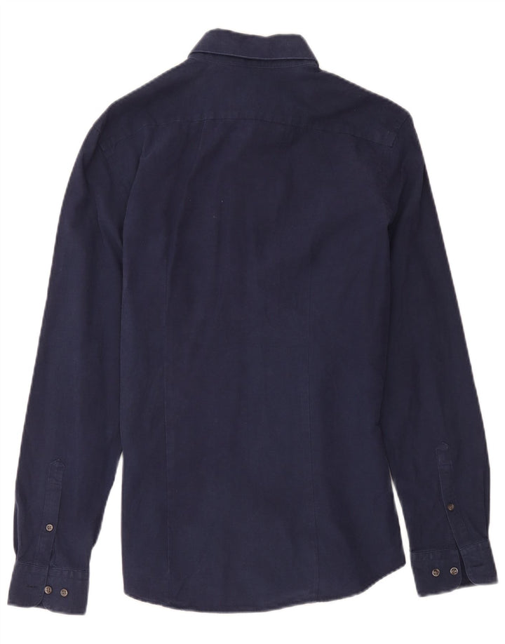 Camicia Reiss da uomo slim fit piccola blu navy