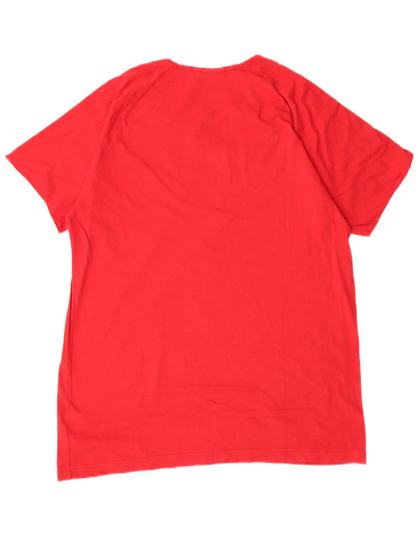 T-shirt da uomo Adidas Large rossa in cotone