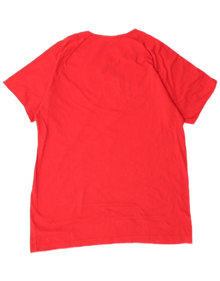 T-shirt da uomo Adidas Large rossa in cotone