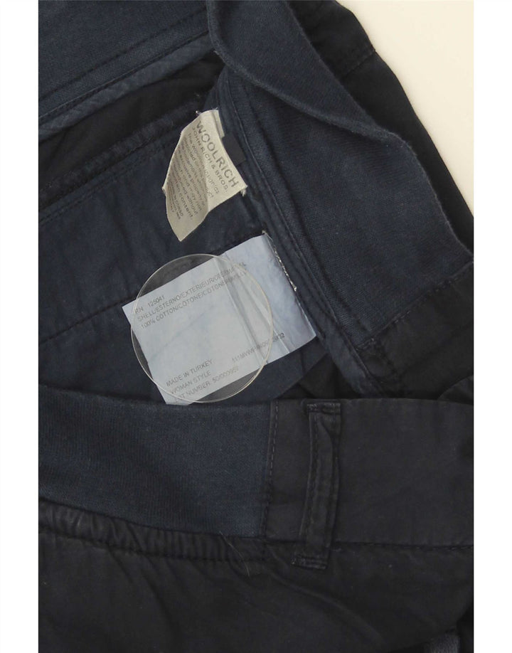 Pantaloni dritti da donna Woolrich W31 L31 cotone blu navy