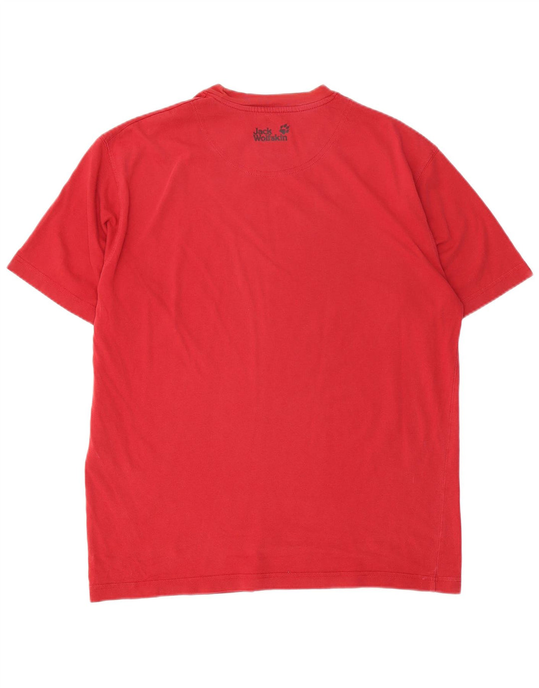 T-shirt grafica da uomo Jack Wolfskin Top grande in cotone rosso