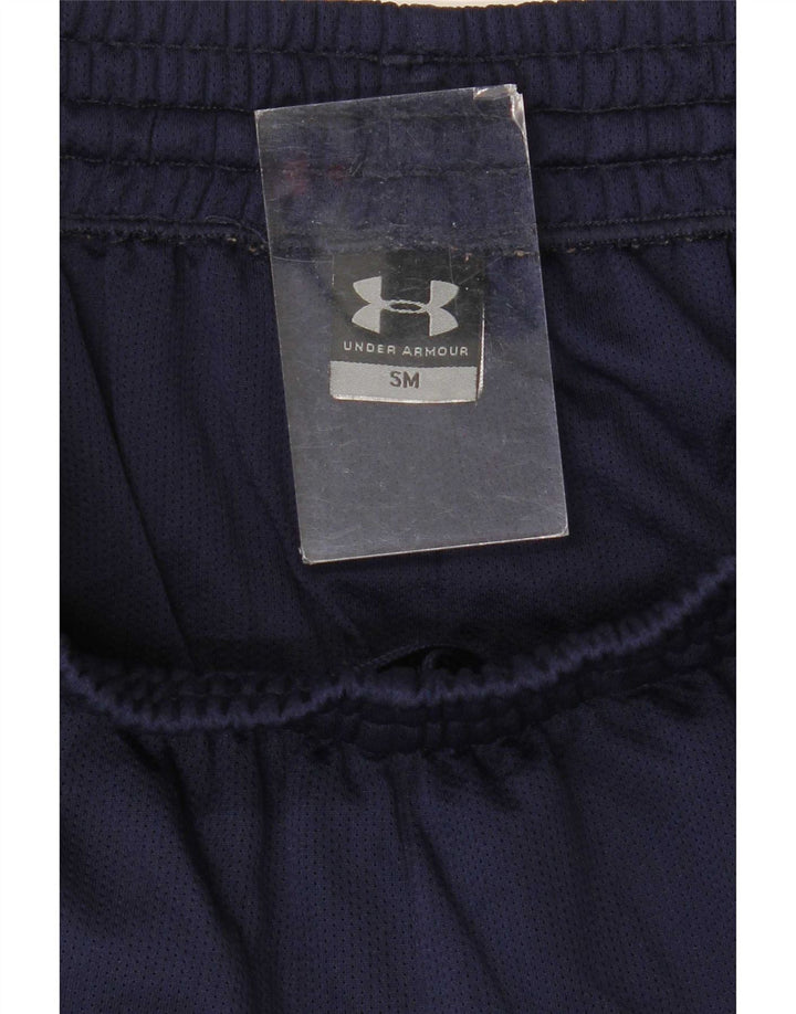 Pantaloncini sportivi da uomo Under Armour piccoli in poliestere color block blu navy