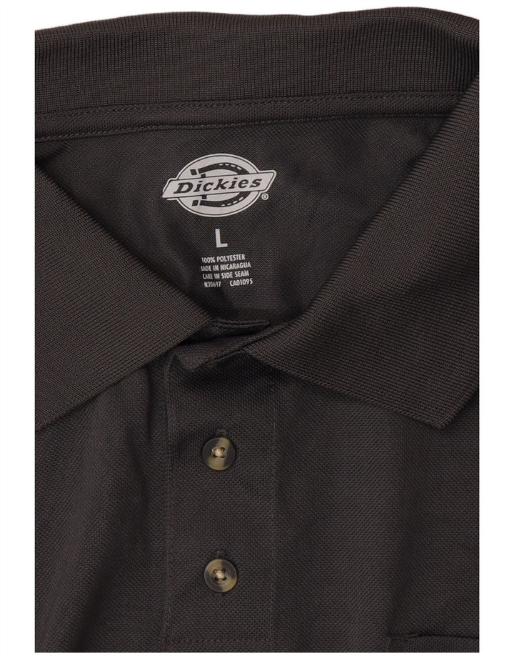 Polo da uomo DICKIES grande in poliestere grigio