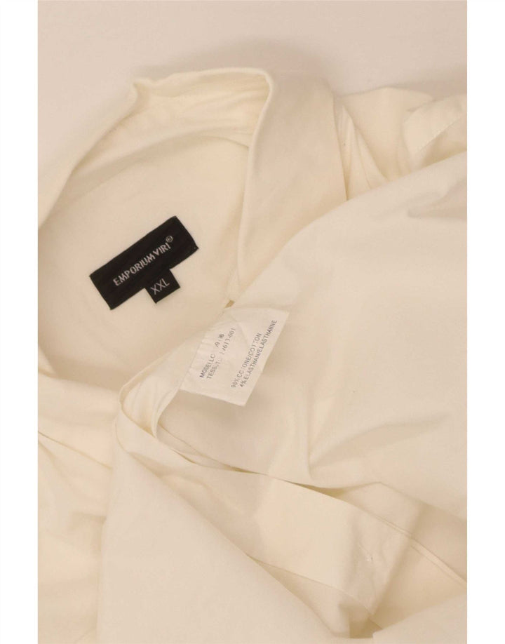 Camicia da uomo Emporium Viri 2XL cotone bianco