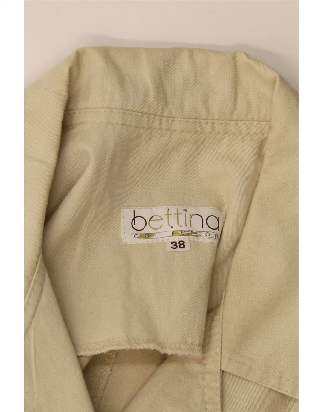 BETTINA Womens 3 Button Blazer Jacket EU 38 Medium Beige Vintage Bettina and Second-Hand Bettina from Messina Hembry 