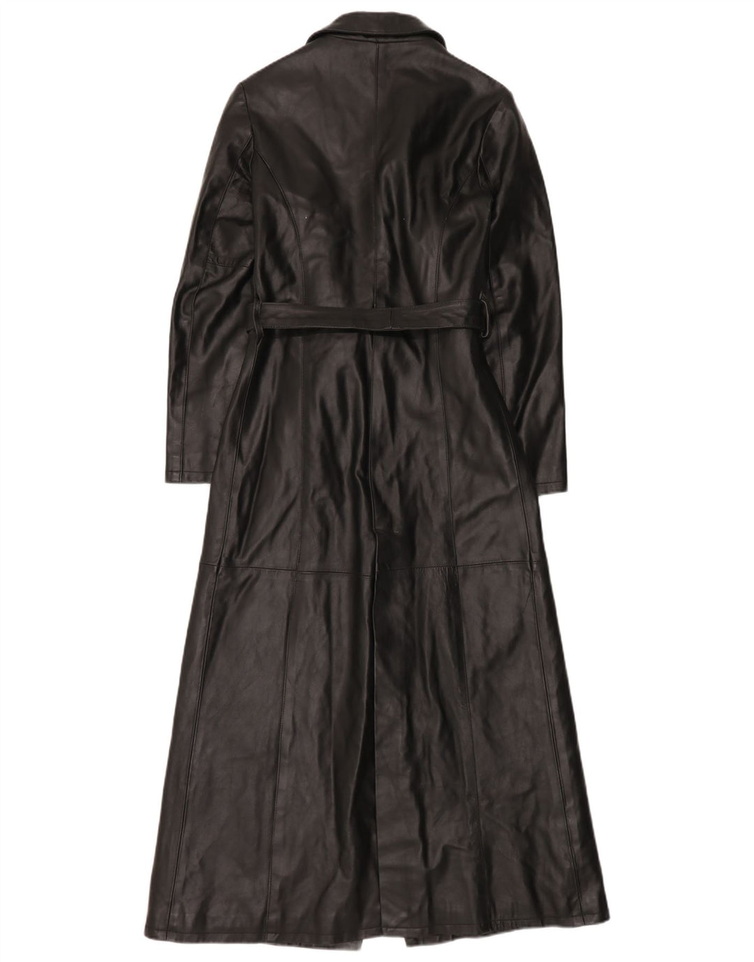 Lavorazione Artigianale Cappotto in Pelle da Donna IT 42 Medio Nero