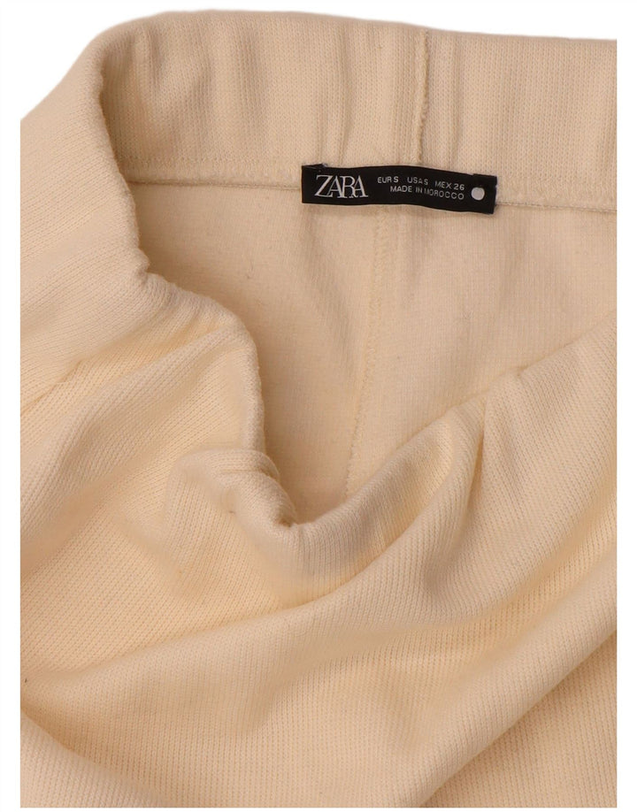 Gonna longuette in maglia da donna Zara piccola W27 bianco sporco