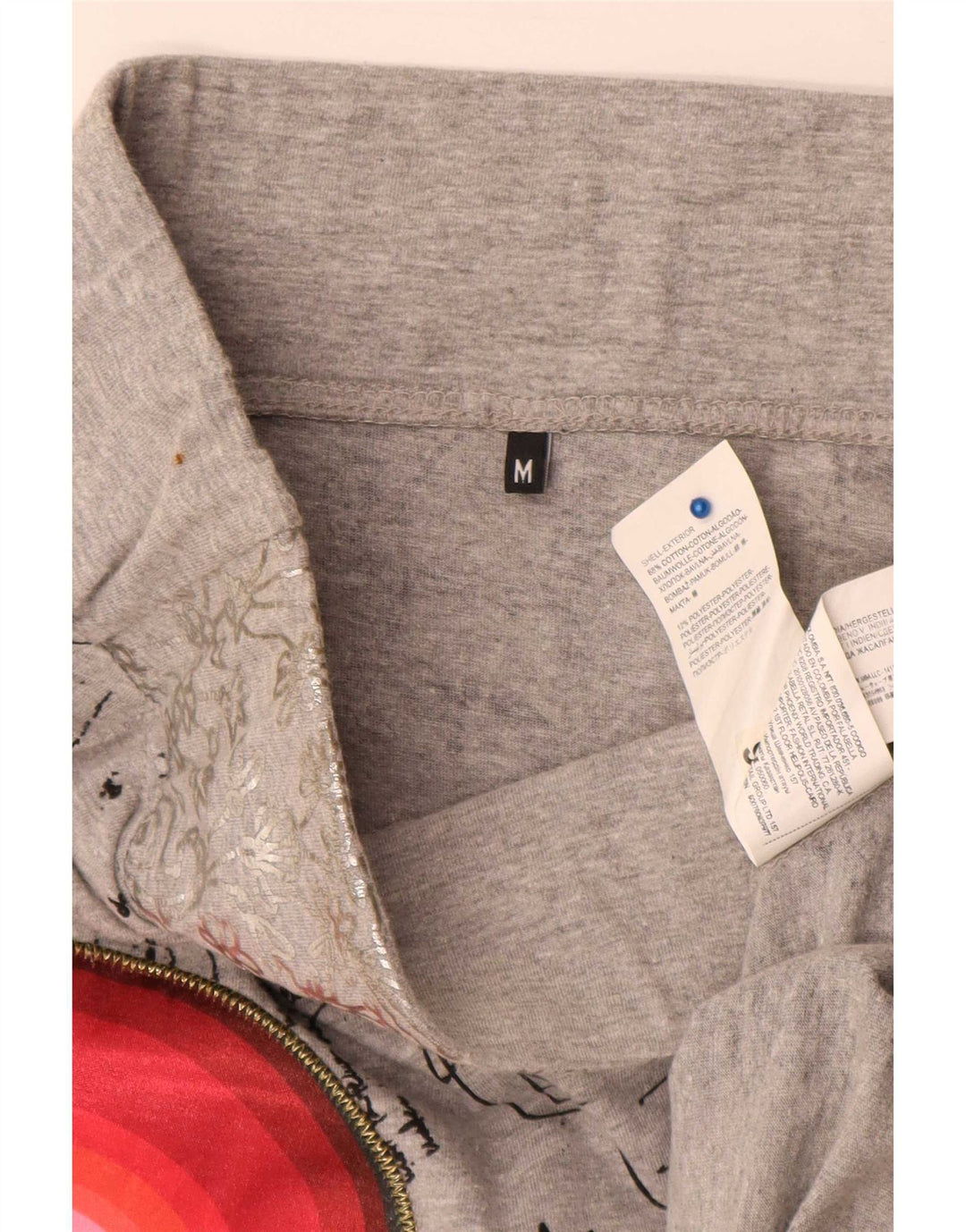 Desigual Gonna a trapezio grafica da donna media W30 cotone geometrico grigio