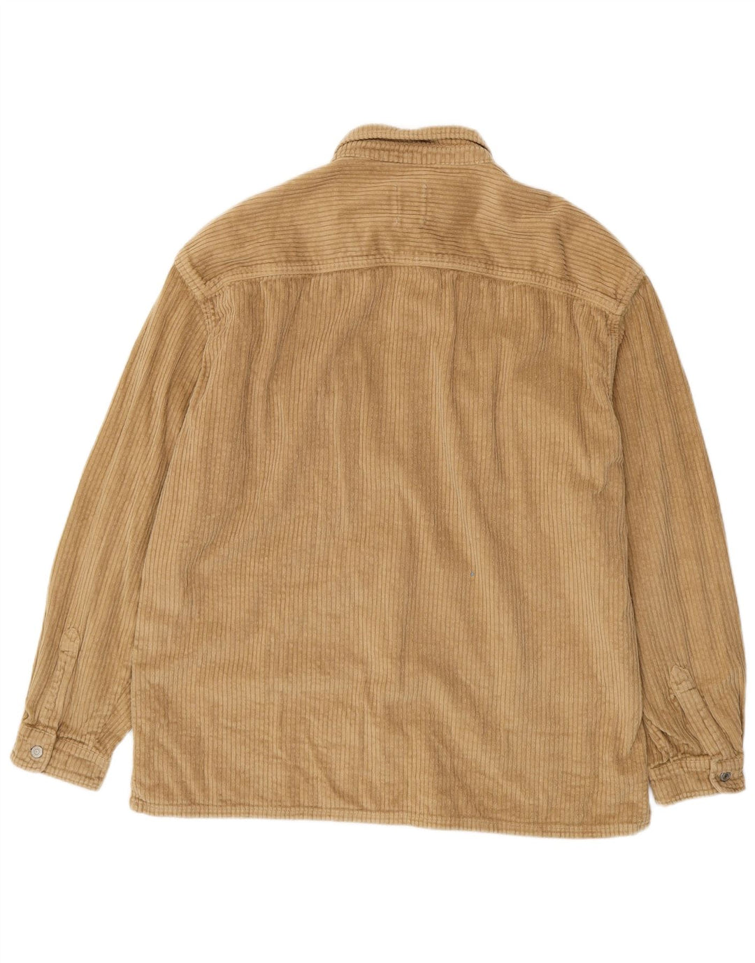 Camicia Zara da uomo in velluto a coste dalla vestibilità comoda XL in cotone beige